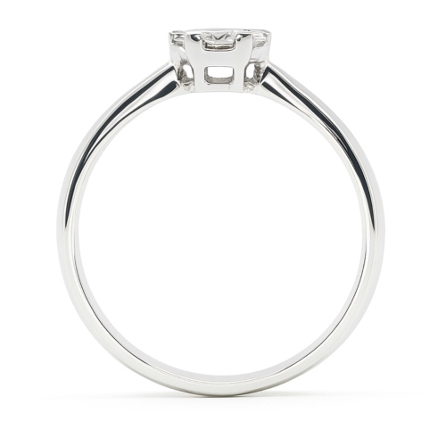 Illusion Diamantring kaufen 18K Weissgold klein 0,15 ct.