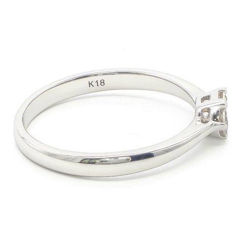 Illusion Diamantring kaufen 18K Weissgold klein 0,15 ct.