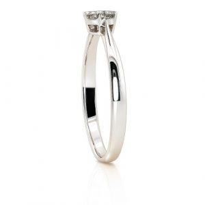 Illusion Diamantring kaufen 18K Weissgold klein 0,15 ct.