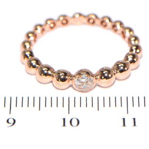 Diamantring Kugelring Rosegold