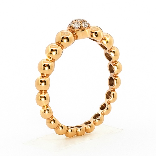 Kugelring Rosegold Diamanten 18K