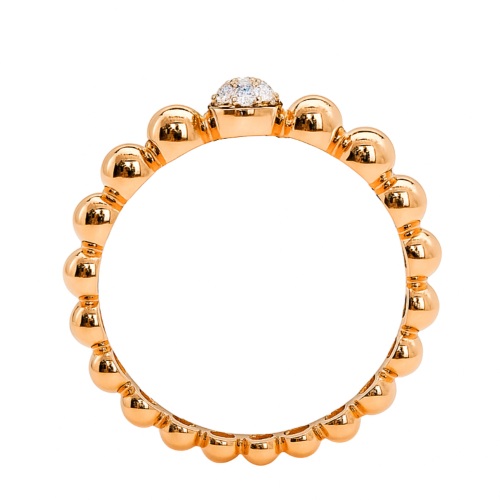 Kugelring Rosegold Diamanten 18K