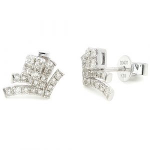 Ohrstecker 2020OP11_11 0,431 ct. Flügel Schneeflocke