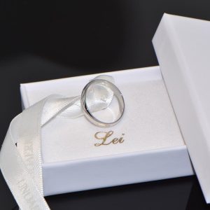 Trauring Ehering Weissgold klassisch Toskana