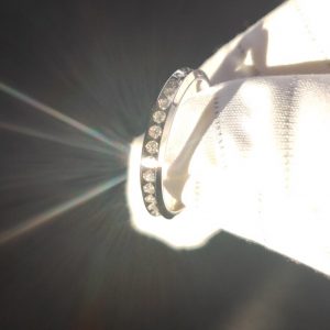 0,34 ct Venere Slim UNOAERRE Weissgold Memory Ring