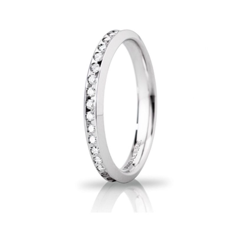 0,34 ct Venere Slim UNOAERRE Weissgold Memory Ring