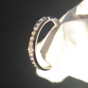 0,34 ct Venere Slim UNOAERRE Weissgold Memory Ring