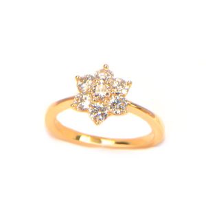 Diamantring 1 ct Karat Gelbgold 18K Blüte