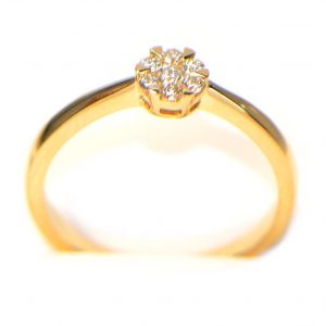 Diamantring Gelbgold Illusion