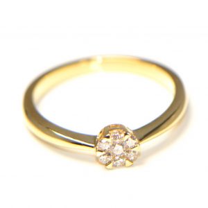 Diamantring Gelbgold Illusion