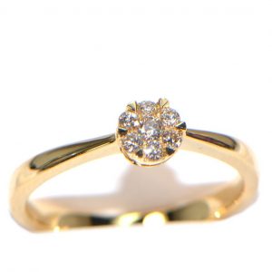 Diamantring Gelbgold Illusion