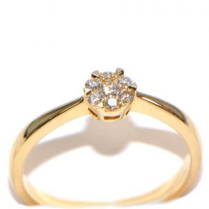 Diamantring Gelbgold Illusion