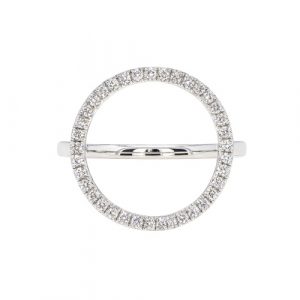 Diamantring Kreis Weissgold rund