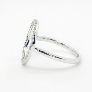 Diamantring Kreis Weissgold rund