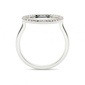 Diamantring Kreis Weissgold rund