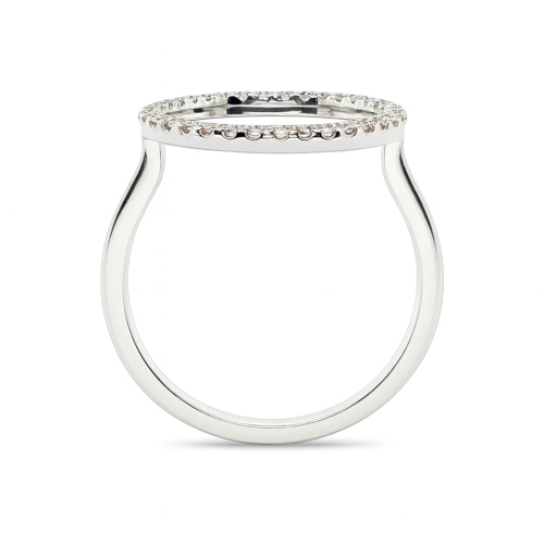 Diamantring Kreis Weissgold rund