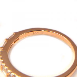 Diamantring Rosegold Baguette