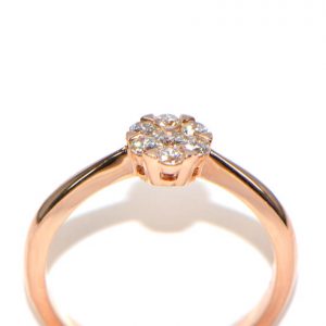 Diamantring Roségold Illusion