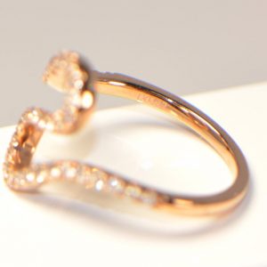 Diamantring Rosegold Schlange