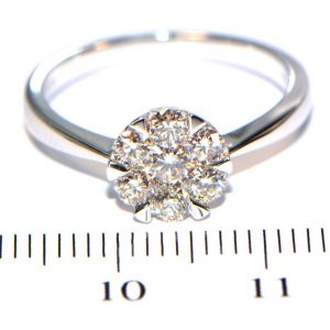 Diamantring Weissgold Illusion