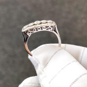 Diamantring Weissgold Altschliff Antik Schmuckankauf Frankfurt