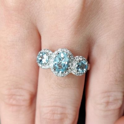 Diamantring Weissgold Aquamarin edelsteine erkennen
