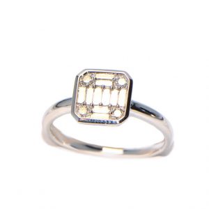 Diamantring Weissgold Baguette