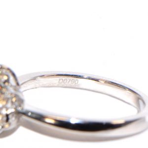 Diamantring Weissgold Blüte Brillantring