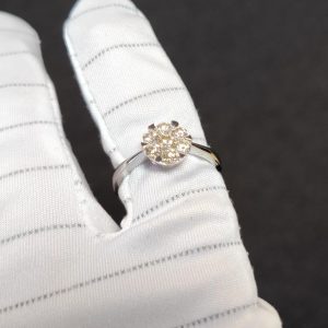Diamantring Weissgold Illusion 0,63 ct.