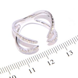 Diamantring Weissgold offen Kralle