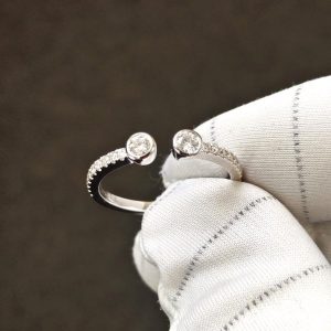 Diamantring Zwei Köpfe Weissgold