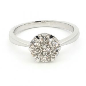 Illusion 0,63 ct. mittel Weissgold 18K Diamantring kaufen