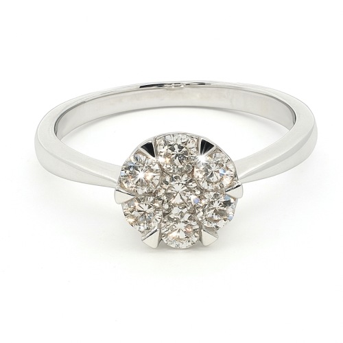 Illusion 0,63 ct. mittel Weissgold 18K Diamantring kaufen