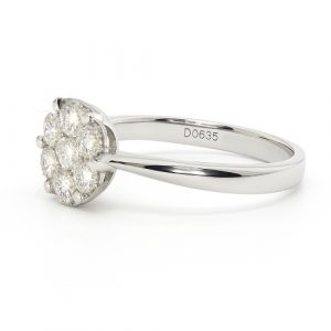 Illusion 0,63 ct. mittel Weissgold 18K Diamantring kaufen