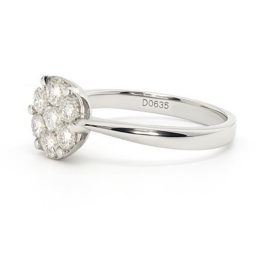 Illusion 0,63 ct. mittel Weissgold 18K Diamantring kaufen