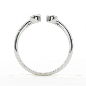 Ring Doppelkopf Saphir offen Diamantring