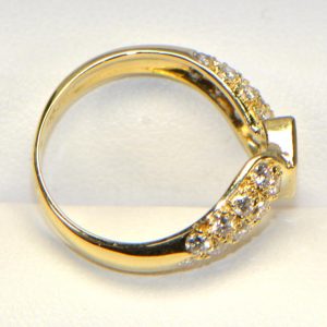 Smaragdring Brillanten Gelbgold