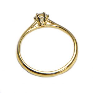 Diamantring Gelbgold 6 Krappen