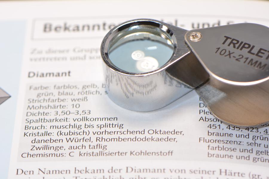 Lupe Diamant prüfen
