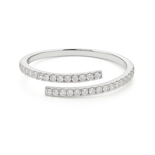 Memory Ring offen Weissgold 18K