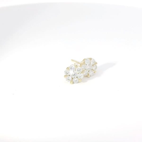 Diamant Ohrringe Ohrstecker "Illusion" 0,91 ct. Gelbgold 18K