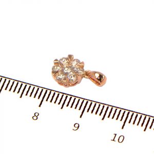 Diamant Anhänger Rosegold 18K 0,46 ct. Brillant Blüte