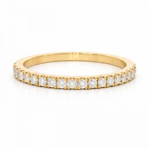 Memory Ring Gelbgold 0,21 ct. halb besetzt c33_64