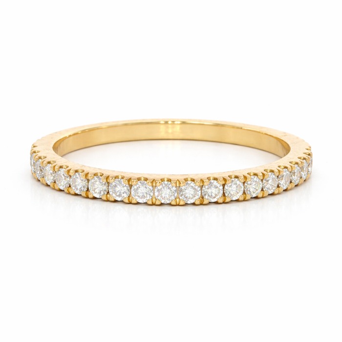 Memory Ring Gelbgold 0,21 ct. halb besetzt c33_64