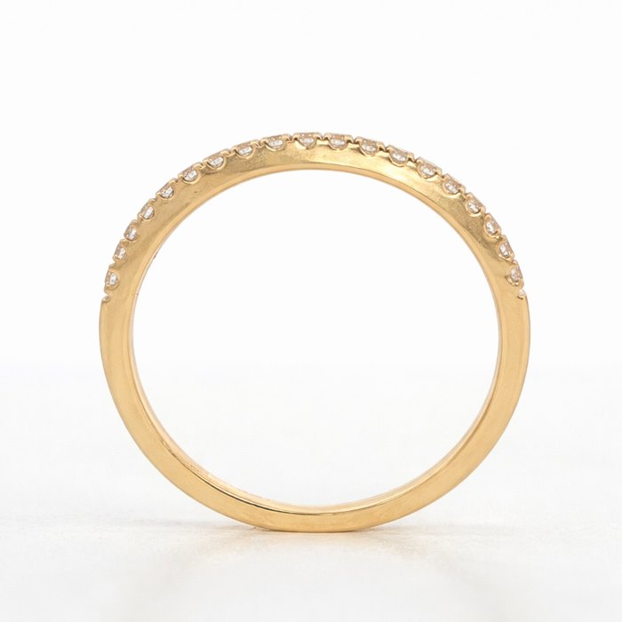 Memory Ring Gelbgold 0,21 ct. halb besetzt c33_64