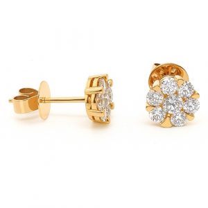 Ohrstecker Illusion groß Gelbgold 0,90 ct. Ohrringe 18K