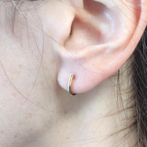 Gold Creolen Oval 13x10 mm