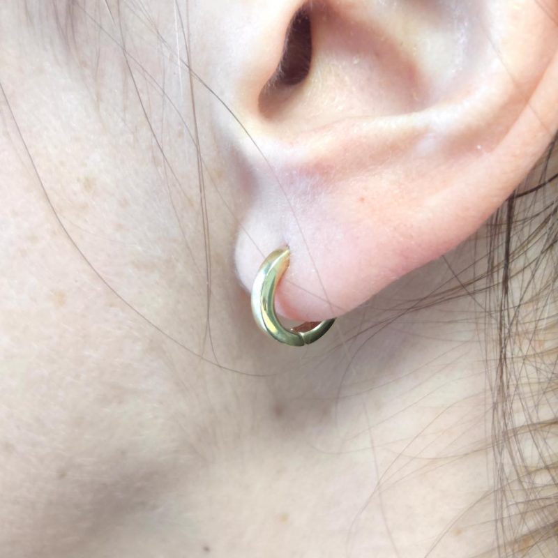 Gold Creolen rund 12 mm