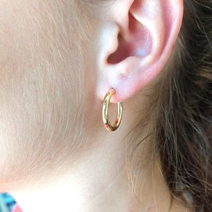 Gold Creolen 20 mm UNOAERRE Gelbgold 18K Goldschmuck