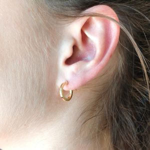 Gold Creolen kaufen 13 mm UNOAERRE Gelbgold 18K Ohrringe